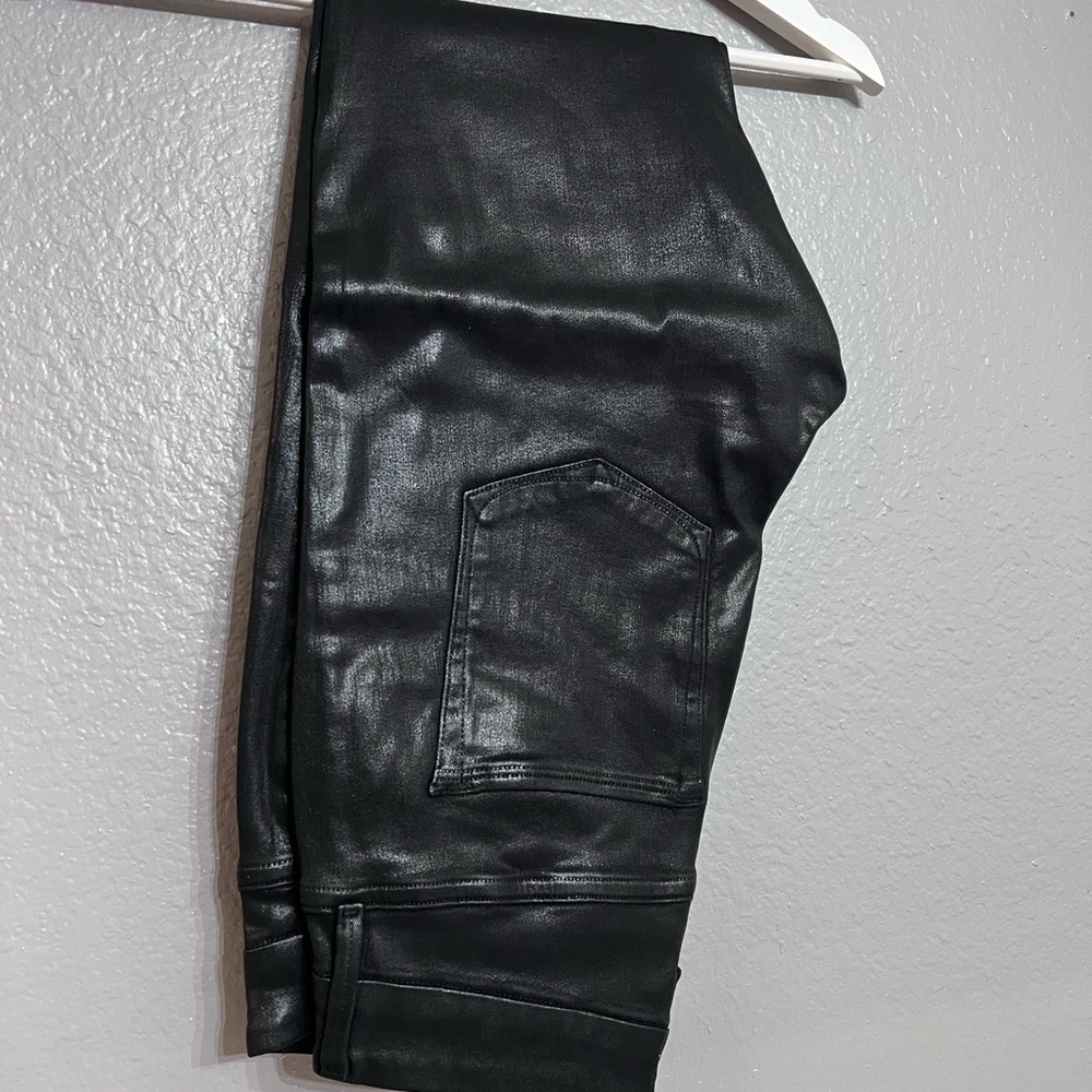 GOOD AMERICAN Black Coated Skinny Jeans! Size 12